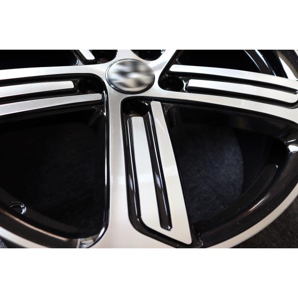 Black 7.5J Chrome Finish Alloy Wheels 5 Spoke 19 Inch Rims Volkswagen Golf 7 VII R