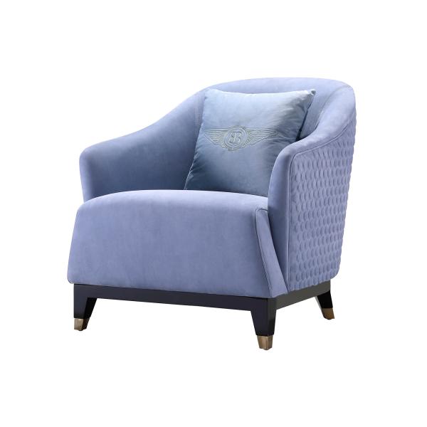 Light luxury design furniture of fashion sofas by Leather upholstered with glossy painting wood frame