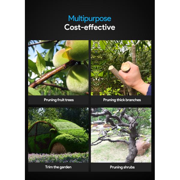 Swansoft 25.2V Cordless 40mm electric pruning shears with LED Display Screen Finger Protection