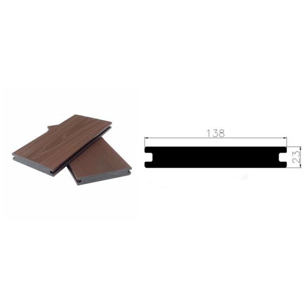 Garden Wood Terrace WPC Composite Decking Boards Floor 23mm Thickness