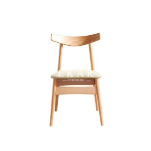 China Oak Wood Upholstered Fabric Modern Dining Chair wholesale