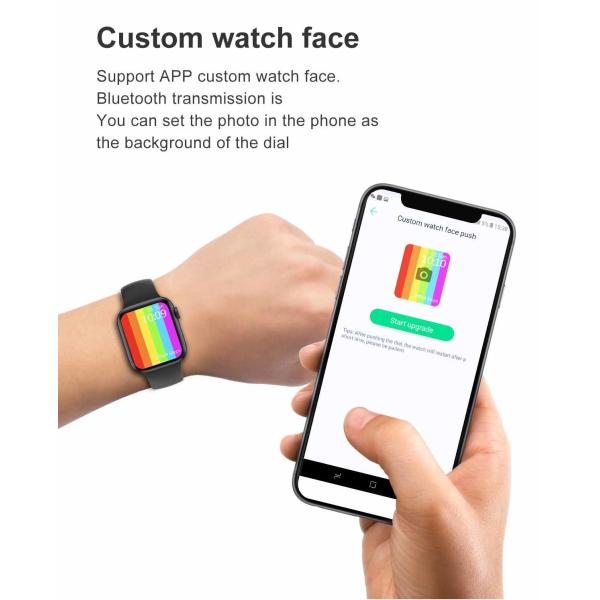 1.8 Inch HD Smart Fitness Tracker Smartwatch For Heart Rate Monitor Notifications