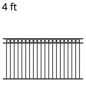 China Heavy Duty 8 Ft Wrought Iron Fence Panels Home Garden wholesale
