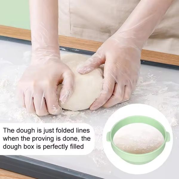 Upgraded Silicone Sourdough Bread Proofing Basket With Handles - Reinforced Rim Support, 9 Inch Round Foldable Bowls For Sourdough Bread Baking, Oven
