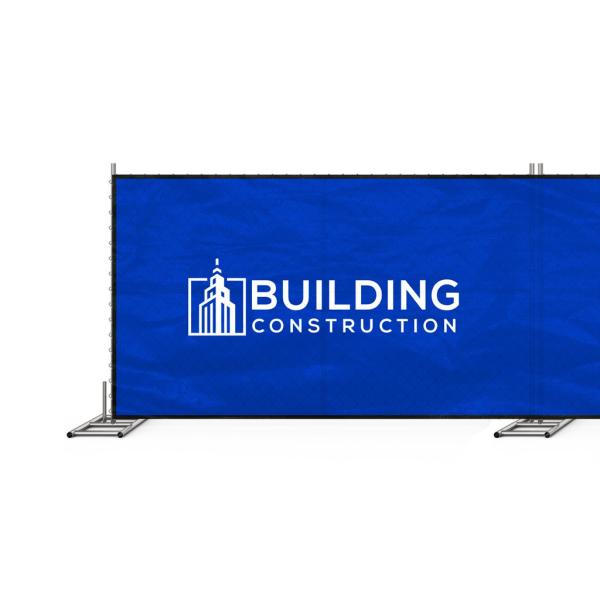 Printed Backdrop Outdoor Windproof Rectangular Fabric Mesh Banner For Event