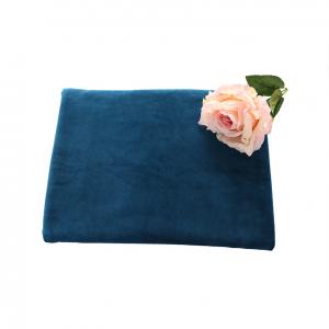 China Indigo Blue Super Soft Plush Fabric 100% Polyester Plain wholesale