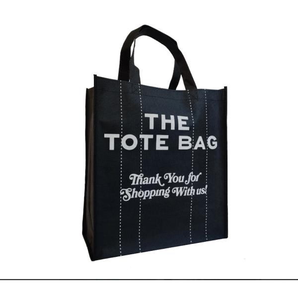 Reusable Grocery Bags Large Non Woven Shopping Bags Foldable Portable Tote Custom Eco-Friendly Tote Bag With Logo Printing Fashionable Handled Non