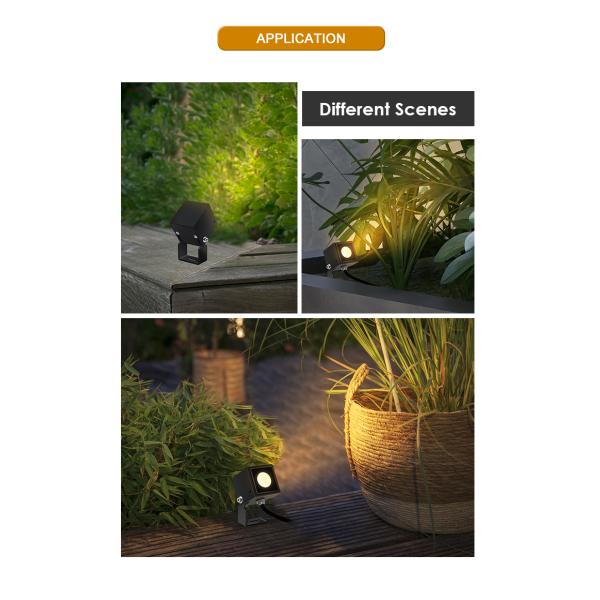 Square Courtyard Landscape Lighting 1W DC12V Outdoor IP65 Grade Single Color With Anti-glare Hood