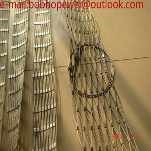 China rope fence netting/wire rope end fittings/flexible stainless steel mesh/stainless steel wire rope fitting/cable mesh on sale