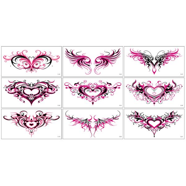 Private Belly Love Couple Tattoo Sticker New Sexy Succubus Design for Breast Temporary Body Art Paper Material