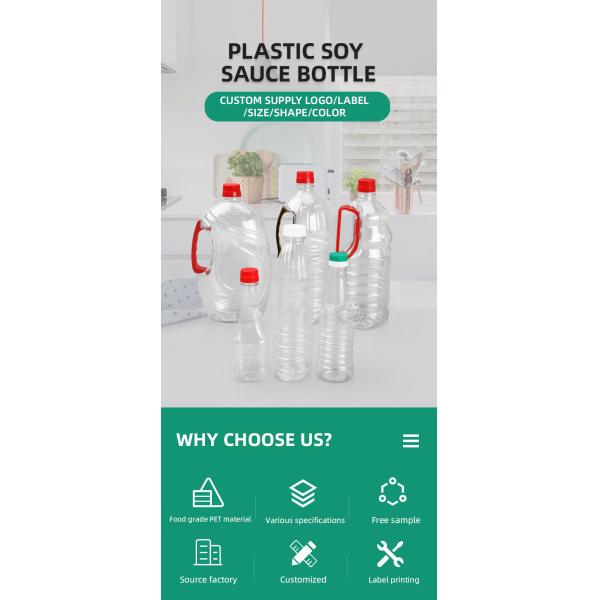 PET 760ml Plastic Cooking Oil Bottle Container Food Grade Long Neck