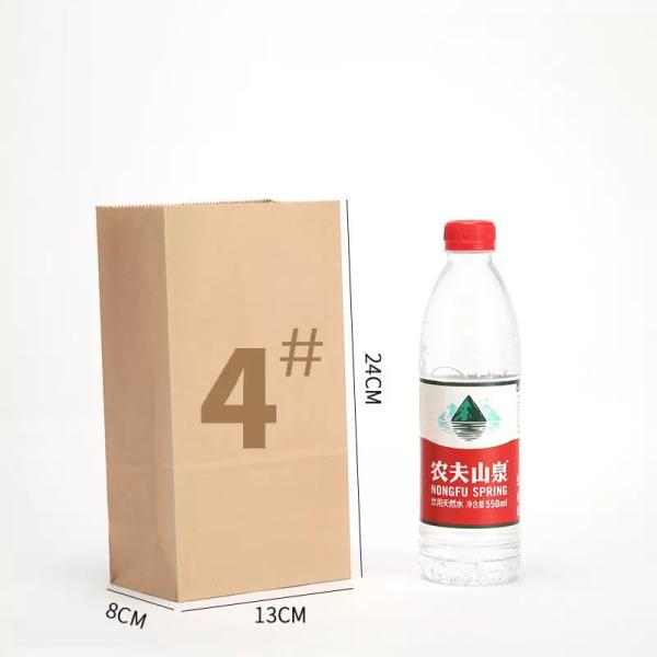 Offset Printing Recyclable Brown Paper Packaging For Food Kraft Coffee Bag