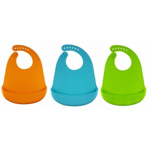Waterproof Foldable Silicone Bucket Bib Easy Carry FDA Certified Silicone