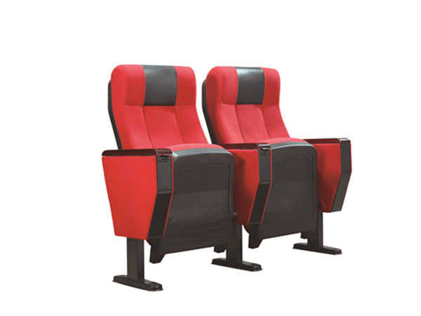 Wooden Armrest PP Plastic Back Cover Folding Auditorium Chairs