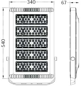 Commercial Warm White Led Stadium Light Outdoor Security Lighting 240w 480w