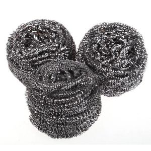 China 8x6cm 410 Stainless Steel Wool Wire Cleaning Ball Kitchen Scourer wholesale