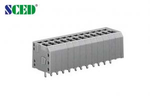 China 300V 16A Spring Clamp Terminal Block 3.81mm Spacing 2P – 28P Position Screwless on sale