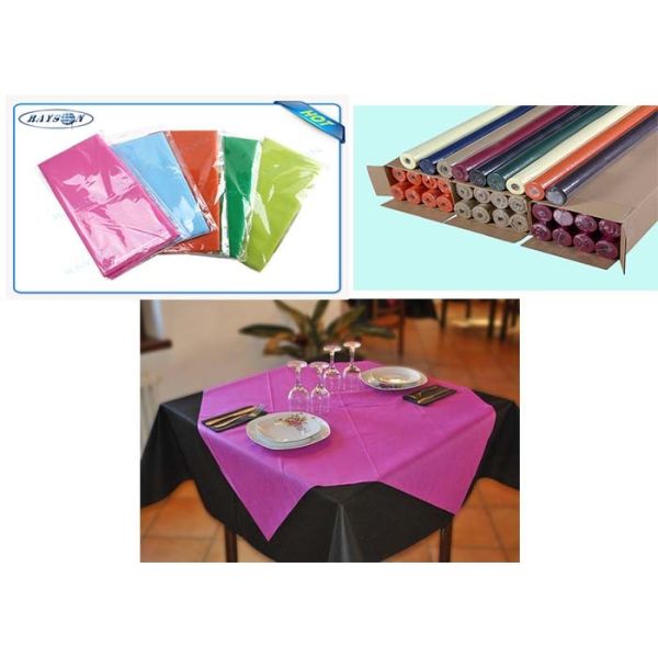 Restaurant Pre Cut Polypropylene Non Woven Tablecloth Roll Multi Colored