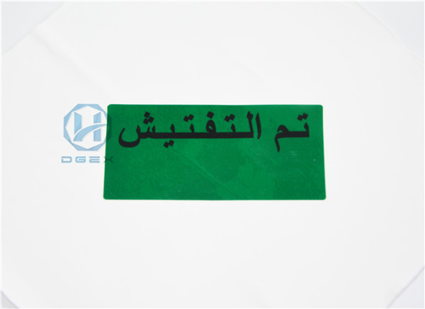 Tampering Message Non Residue Security Labels Pressure Sensitive Adhesive Type