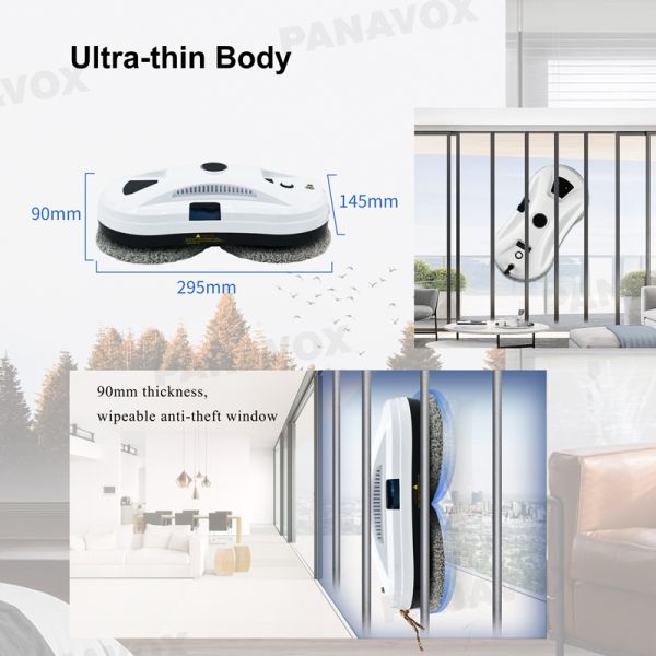 Fully Automatic English Operating Language Glass Window Cleaning Robot with Brush Motor