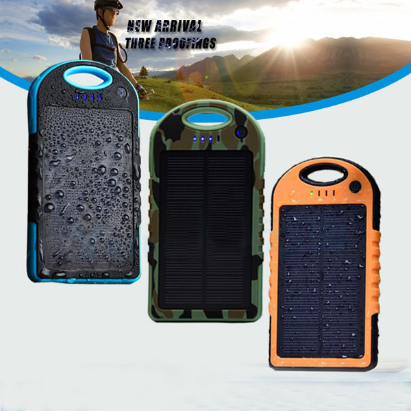 Universal 12000mah Waterproof Solar Power Bank battery Charger For iPhone LG MI