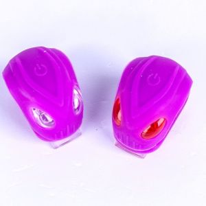 China 2xcr2032 Battery Powered Silicone LED Bike Lights Warning Function wholesale