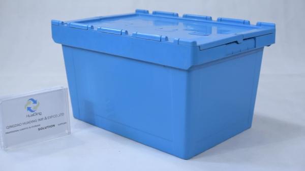 Stackable and nestable Plastic shipping Tote Box for Storage or Moving allet