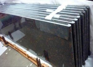 China Tan Brown Granite Kitchen Countertops Curved Edge / Bullnose Laminated Edging wholesale