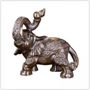 China Character Ornaments Antique Bronze Elephant Statue For Home / Garden on sale