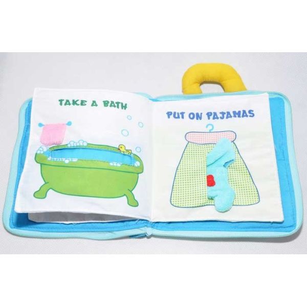 Plush 3D Early Education Books 20x25cm For Baby