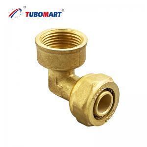 China Brass Chrome Plated Compression Fittings Leak Resistant Pex Plumbing Fittings on sale
