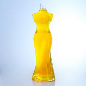 China Woman Body Shape Glass Liquor Bottle for Gin Rum Brandy and Collar Material Glass on sale