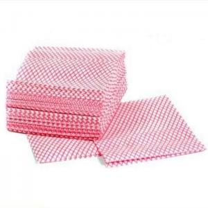 China Pink Disposable Cleaning Cloths Excellent Wet 30x50cm Window Cleaning Cloths wholesale