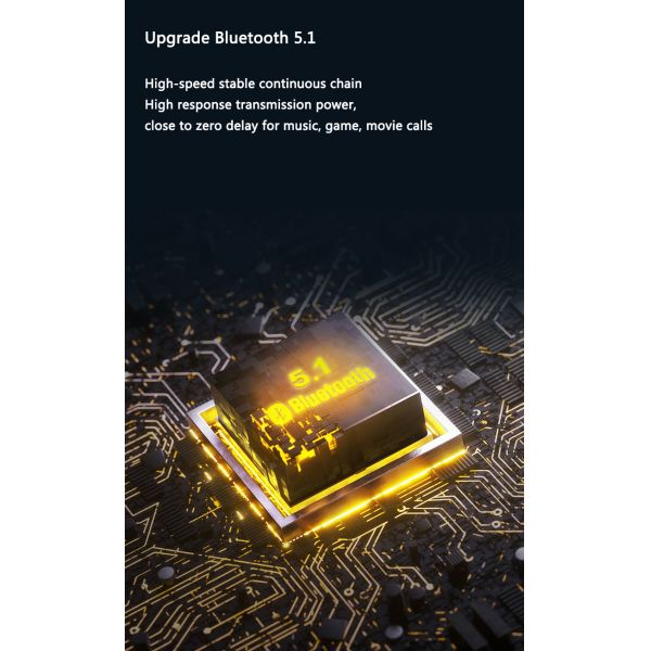 4hrs TWS Bluetooth Earbuds V5.1 Active Noise Cancelling Wireless Earbuds