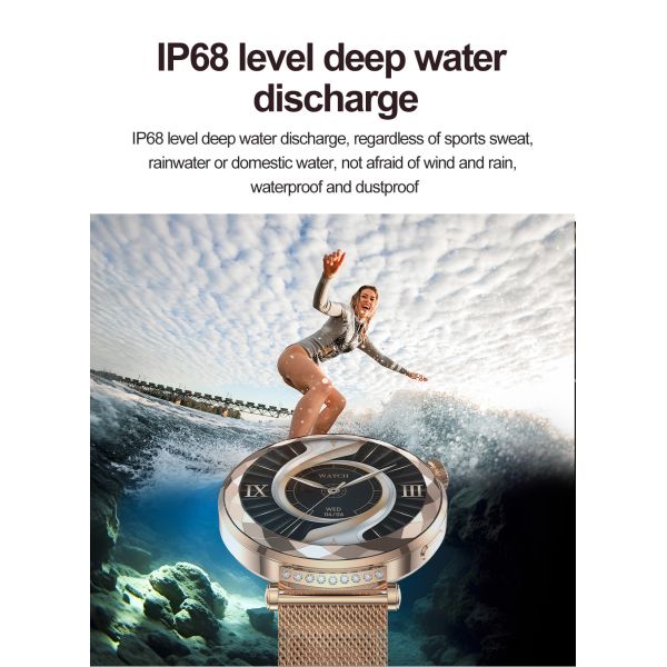 BT call NFC Wristband Girl Sport Fitness Tracker Lady Smartwatch HK88 AI assistant