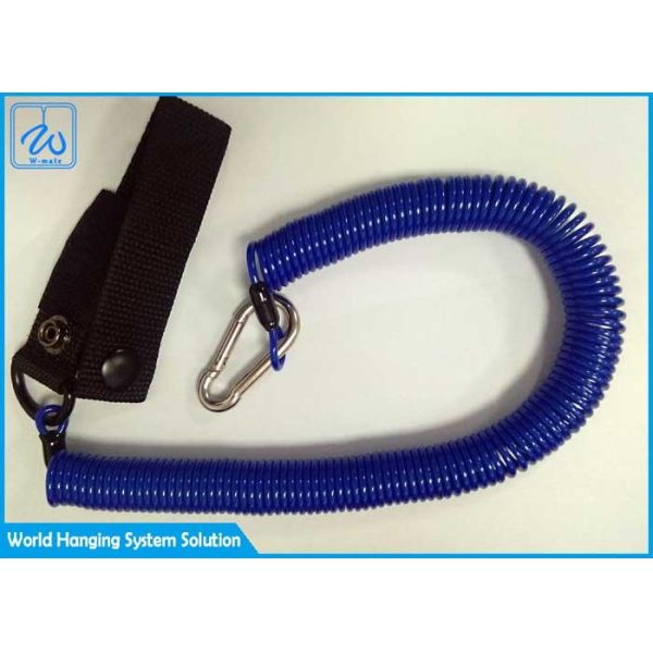 Retractable Loop Lanyard With Fixed Clip Custom Printed Lanyard For Safety Fall Protection
