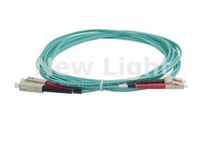 China PVC Green Duplex Optical Fiber Patch Cord LC SC OM3 Multimode 50 / 125 For CATV System on sale