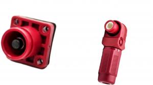 China 12MM Battery Storage Wire Harness Connector 250A Red Plug And Socket Curved on sale