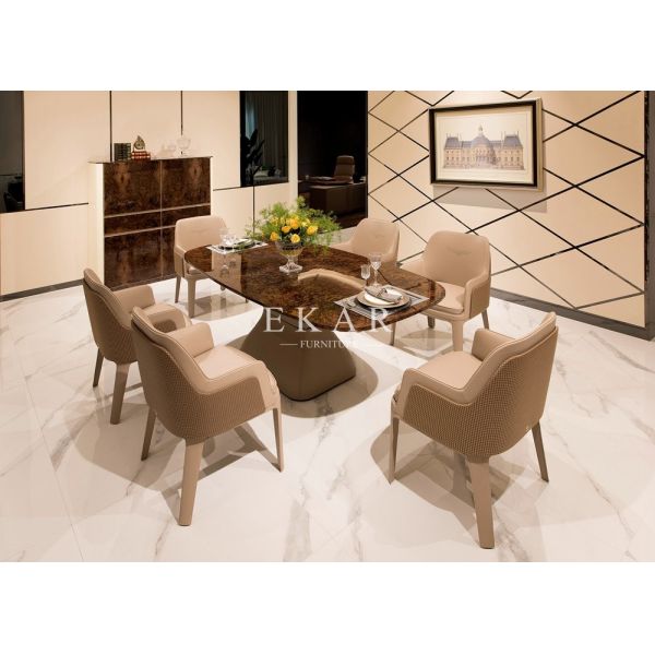 Popular Design of Furniture Store Granite Dining Table W001D1E