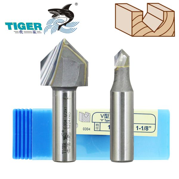 1/2 X 63mm Tiger Bit V Type Decorative Face Mill Carbide Inserts 25.4mm