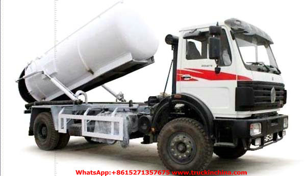 Beiben Septic Tanker Vacuum Truck / Sewer Cleaning Vehicles WhatsApp:+8615271357