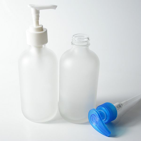 Transparent 250ml Cosmetic Bottle Jar Plastic Glass Lotion Pump Bottles