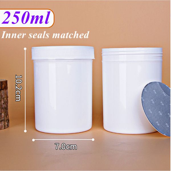 Luxury 150g 250g 500g 1000ml Empty White Black Blue Cosmetic Face Body Lotion Clear Translucent PP Plastic cream jar