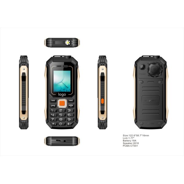 OEM factory Custom your brand 1.77inch Mini Rugged Custom Your Brand Feature Phone kt200