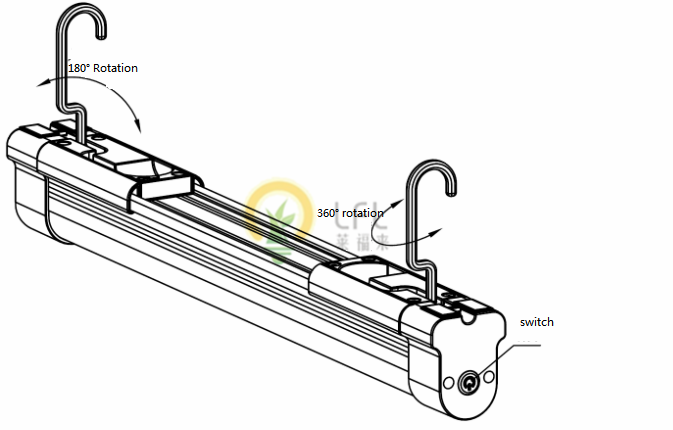 600mm 1000lm Portable Work Light Battery Powered With Micro USB Connector