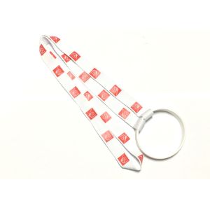 China Silk Screen Custom Polyester Lanyards Red Pattern Printing Silicone Wristband wholesale
