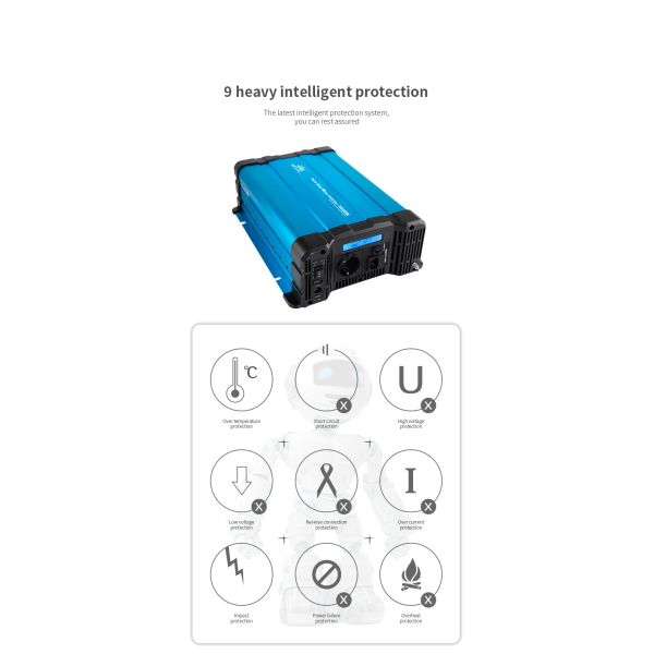 OEM Vehicle 1500 Watt Pure Sine Wave Power Inverter Single Output