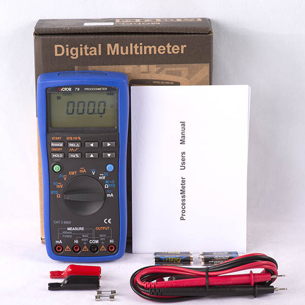 Digital Multimeter Process Calibrator Signal Source CAT IV 600V With 40MΩ Resistance RTD RSKEJTNB Cu50 Pt100