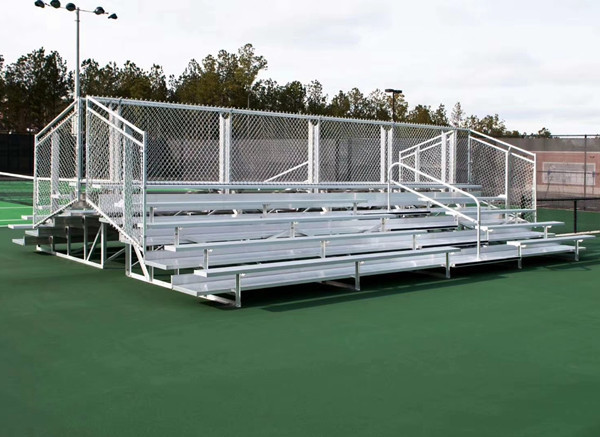 Anticorrosive Aluminum Alloy Portable Outdoor Bleacher With Safety Railings