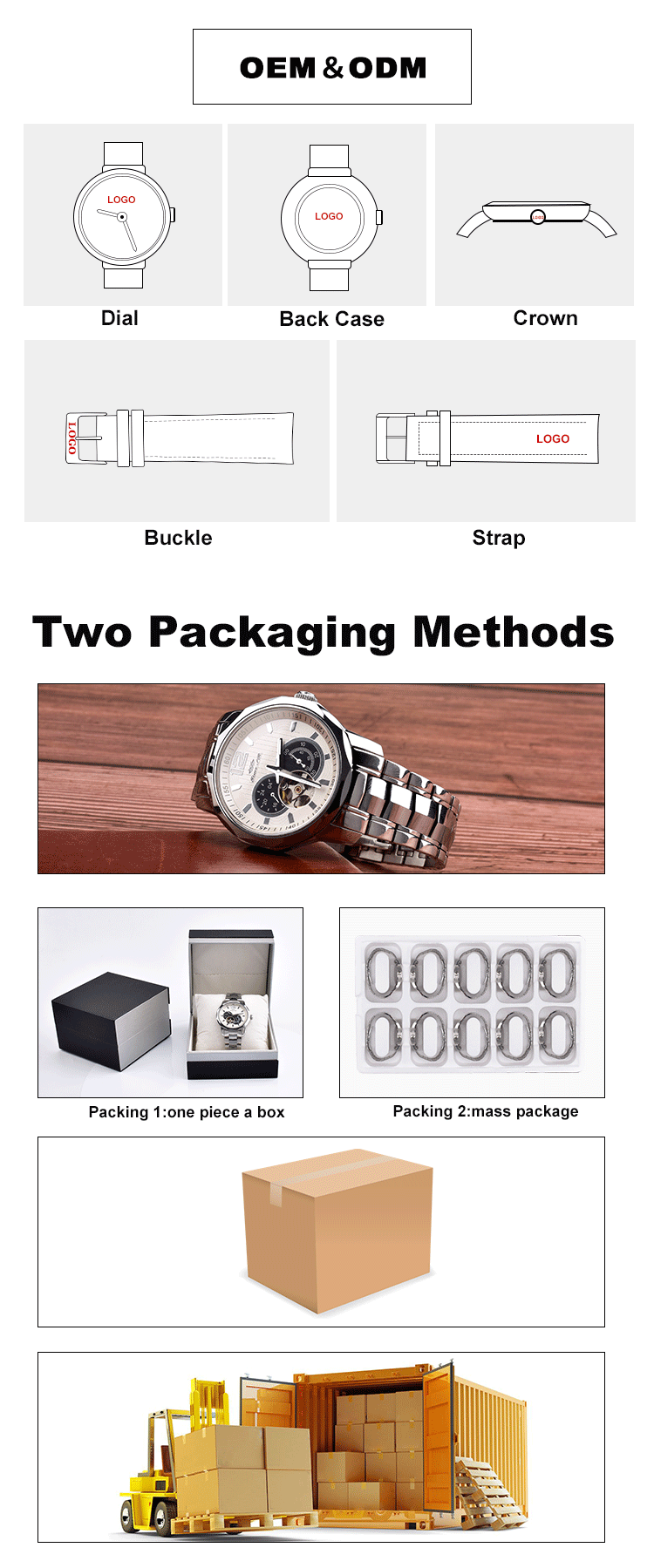 RoHs Automatic Mechanical Watch , 21mm Band Luxury Mechanical Watches